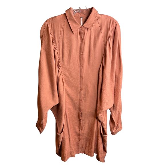 FREE PEOPLE Fade Away Shirt Dress Sz XS - Picture 1 of 5